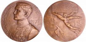 Médaille - Capitaine Georges Guynemer, par Legastelois, 1917 Paris
SUP
--
Br ; 139.16 gr ; 68 mm