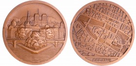Paris île de la cité, vue de Notre Dame de Paris - Médaille - 1927, par P. Turin
SPL
 MdP III 379G
Br ; 139.68 gr ; 67 mm