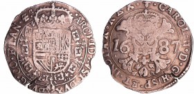 Belgique - Charles II (1665-1700) - Patagon 1687 (Bruges)
TB+
Vanhoudt.698-Dav.4497
Ar ; 28.10 gr ; 41 mm