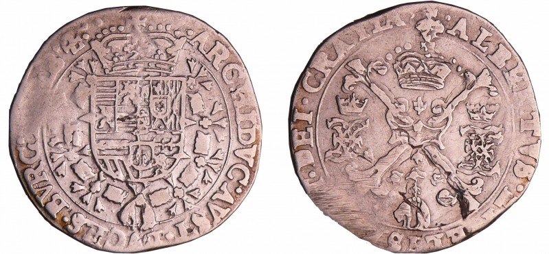 Belgique - Duché du Brabant - Albert et Isabelle (1598-1621) - Quart de patagon ...