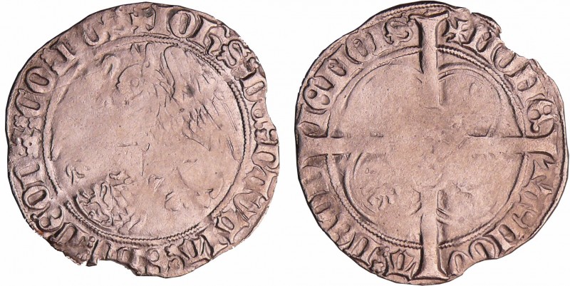 Belgique - Principauté de Liége - Jean de Bavière, élu (1389-1418) - Double grif...