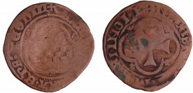 Belgique - Principauté de Liége - Erard de la Marck (1506-1538) - Brulé
TB
Chestret.449
Cu ; 2.54 gr ; 24 mm