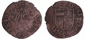 Belgique - Principauté de Liége - George de Oostenrijk (1544-1557) - Brûlé de 4 sols 1546
TB
Chestret.495-Dengis.87
Cu ; 2.58 gr ; 26 mm