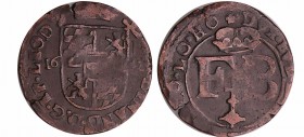 Belgique - Principauté de Liége - Ferdinand de Bavière (1612-1650) - Liard 1642
TTB
KM#42
Ae ; 3.77 gr ; 24 mm