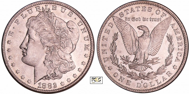 Etats-Unis - 1 dollars Morgan 1882 S (San Francisco)
PCGS MS 64
KM#110
Ar ; 2...