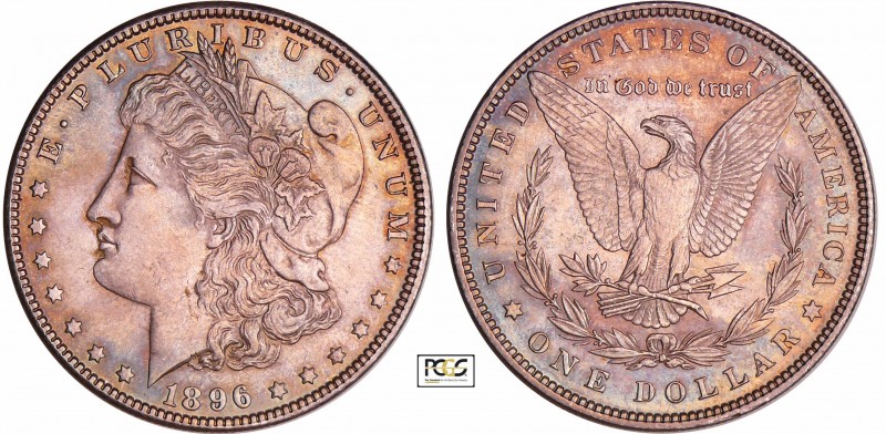 Etats-Unis - 1 dollars Morgan 1896 (Philadephie)
PCGS MS 63
KM#110
Ar ; 26.76...
