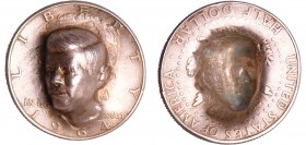 Etats-Unis - Half-Dollar 1964 avec le portait de Kennedy en relief
TTB+
Ar ; 12.46 gr ; 30 mm