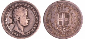 Italie - Carlo Alberto(1831-1849) - 50 centesime 1833 (Torino)
TB
Montenegro.191
Ar ; 2.45 gr ; 18 mm