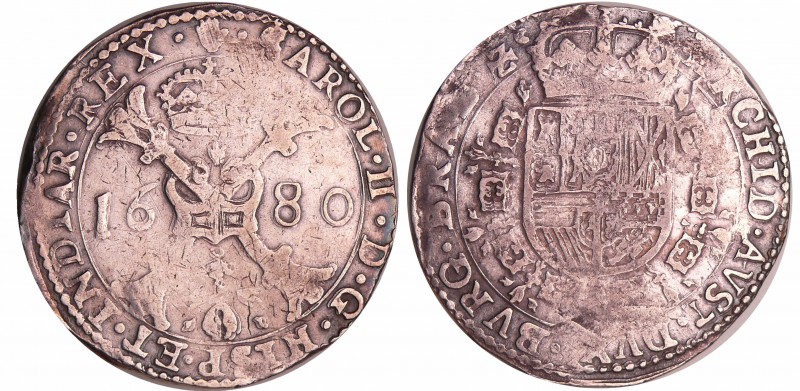 Pays-Bas - Charles II (1665-1700) - Patagon 1680 (Anvers, Antwerpen)
TTB
Vanho...