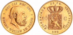 Pays-Bas - Wilhelm III (1849-1890) - 10 Gulden 1875
SPL
KM#105
Au ; 6.72 gr ; 23 mm