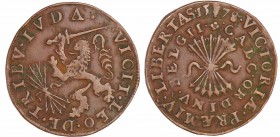 Pays-Bas Séptentrionaux - Jeton - Création de l'Union d'Utrecht, 1578 Anvers
TTB
Dugn.2754
Cu ; 4.76 gr ; 28 mm