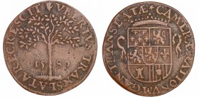Pays-Bas méridionaux - Jeton - Transfert de la Chambre des Comptes de Lille à Gand, 1580
TTB
Dugn.2801
Cu ; 4.20 gr ; 28 mm