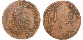 Pays-Bas méridionaux - Jeton - Loyauté envers Philippe IV, 1624 Bruxelles
TTB
Dugn.3811
Cu ; 4.23 gr ; 28 mm