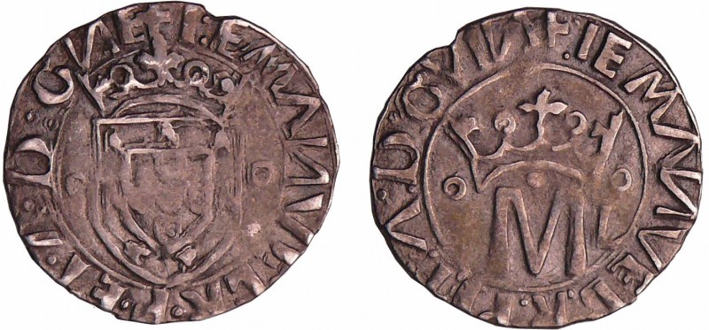 Portugal - D. Manuel I (1495-1521) - Vintém ( Lisbonne)
TTB
Gomes.28
Ar ; 1.8...