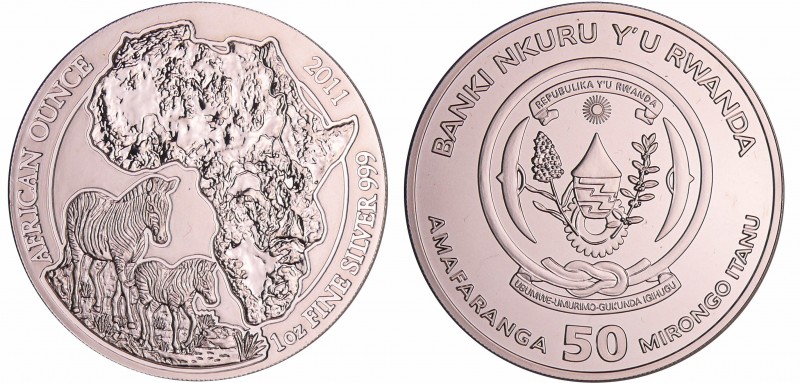 Rwanda - Once 2011
FDC
--
Ar ; 31.36 gr ; 40 mm
Monnaie frappée à 5000 exemp...