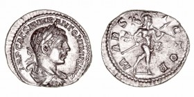 Heliogábalo
Denario. AR. Roma. (218-222). R/MARS VICTOR. 2.96g. RIC.123. Bello retrato. EBC/MBC+.