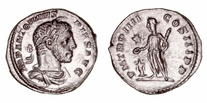 Heliogábalo
Denario. AR. Roma. (218-222). R/P.M. TR. P. IIII COS. III P.P.. 2.5...