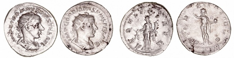 Gordiano III
Antoniniano. AR. (238-244). Lote de 2 monedas. R/AEQVITAS y AETERN...