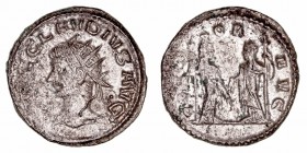 Claudio II
Antoniniano. VE. Antioquía. (268-270). R/CONCOR. AVG. Proserpina y Ceres estantes. 3.37g. RIC.1073. Conserva parte del plateado original. ...