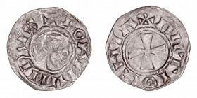 Acuñaciones de Los Cruzados
Dinero. AR. Antioquía. (1163-1201). Bohemundo III (Príncipe de Antioquía). 0.82g. Metcalf S. 121f. MBC+.
