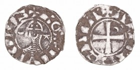 Acuñaciones de Los Cruzados
Dinero. VE. Antioquía. (1163-1201). Bohemundo III (Príncipe de Antioquía). 0.84g. CCS. 60. MBC-.