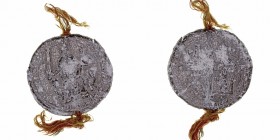 Corona Castellano Leonesa
Alfonso XI
(1312-1350). Sello pendiente en plomo (con fragmentos de cordón original). A/+ S: DEL: MUI: NOBLE: DON: ALFONSO...