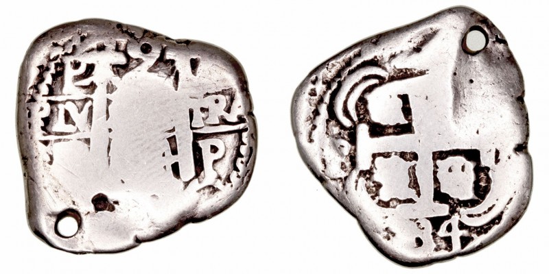 Felipe IV
2 Reales. AR. Potosí (E). (1664). 5.86g. (Cal.932 (2019). Agujerito. ...