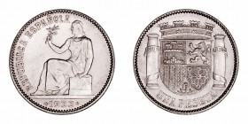 II República
Peseta. AR. 1933 *3-4. 5.01g. Cal.34 (2019). EBC+.