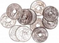Estado Español
50 Céntimos. Cuproníquel. 1949 *19-. Lote de 12 monedas. La segunda estrella no visible por error de acuñación. Proceden de cartucho. ...
