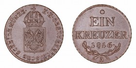 Austria 
Kreuzer. AE. 1816 A. 8.28g. KM.2113. EBC.