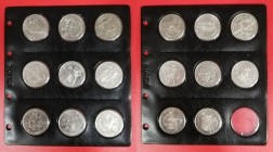 Gibraltar 
Corona. Cuproníquel. Lote de 17 monedas. Todos con valor Corona (Crown) salvo 25 New Pence 1971. EBC+ a EBC-.
