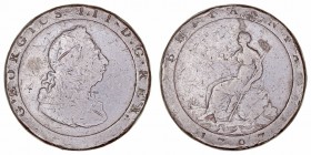 Gran Bretaña Jorge III
Penny. AE. 1797. Cartwheel Penny. 26.73g. KM.618. Golpes. (BC-).