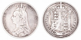 Gran Bretaña Victoria
Shilling. AR. 1889. 5.49g. KM.761. Rayitas en anverso. (BC).