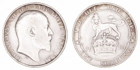 Gran Bretaña Eduardo VII
Shilling. AR. 1910. 5.60g. S.3982. MBC-.