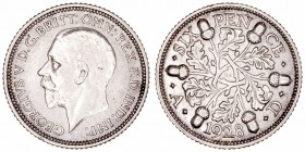 Gran Bretaña Jorge V
6 Pence. AR. 1928. 2.83g. KM.832. MBC/MBC+.