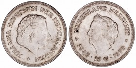 Holanda 
10 Gulden. AR. 1970. 25.02g. KM.195. MBC+.