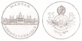 Hungría 
25 Forint. AR. 1956. 20.32g. KM.554. EBC+.