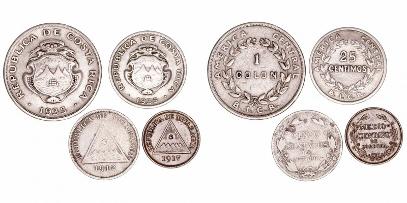 Lotes de Conjunto
Cuproníquel. Lote de 4 monedas. Costa Rica 25 Céntimos y Coló...
