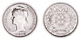 Portugal 
10 Centavos. AR. 1915. 2.53g. KM.563. EBC-.