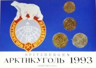 Spitzbergen, Svalbard 
Set 1993 (4 valores). 10, 25, 50 y 100 Rublos. SC.