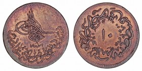 Turquía 
10 Para. AE. Abdul Aziz. KM.686. MBC-/MBC.