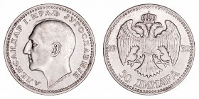 Yugoeslavia 
50 Dinara. AR. 1932. 22.92g. KM.16. MBC.