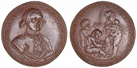 Carlos IV
Medalla. AE. Proclamación en la Academia de la Nobles Artes de Sevilla 1789. 37.37g. 42.00mm. H.96. MBC+.