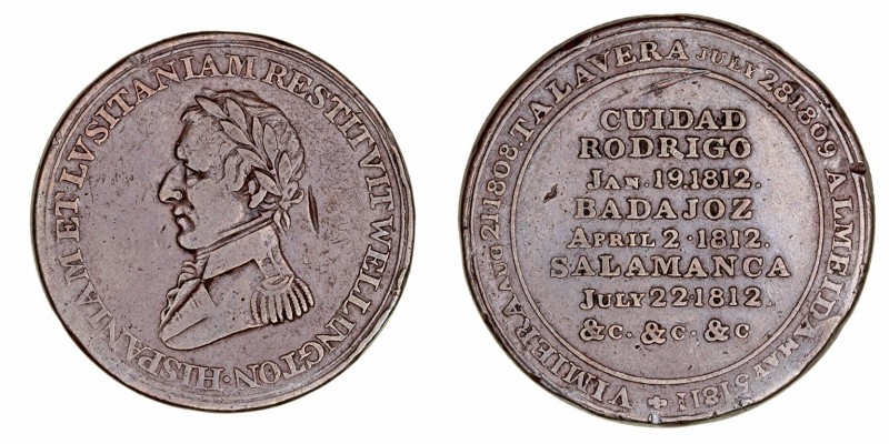 Medalla. AE. Victorias del Duque de Wellington en las diversas ciudades frente a...