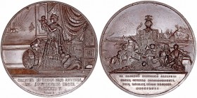 Isabel II
Medalla. AE. Nacimiento del futuro Alfonso XII. Barcelona 1857. Grabador Casals. 221.30g. 73.00mm. VQ. 14333. (MBC/MBC+).