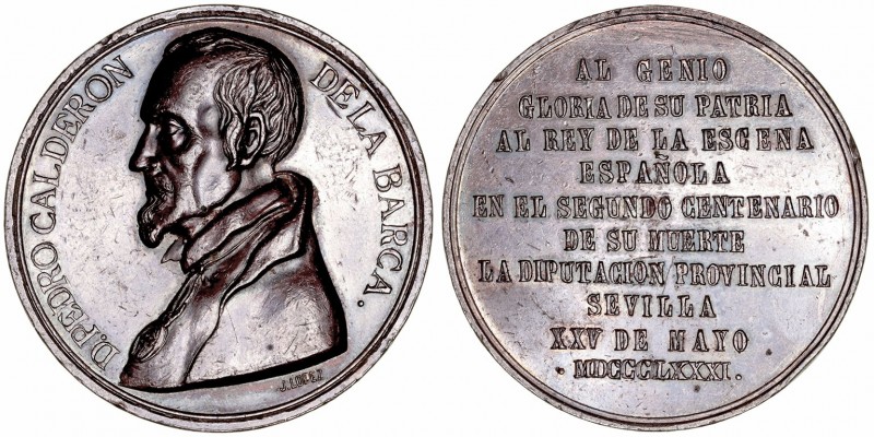 Medalla. AE. Pedro Calderón de la Barca. La Diputación Provincial de Sevilla, 25...