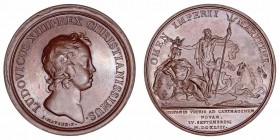 Luis XIV
Medalla. AE. Toma de Cartagena por los Franceses, 4 Septiembre 1643 (Guerra dels Segadors). Grabadores J. Mauger y Rög. Acuñación del siglo ...