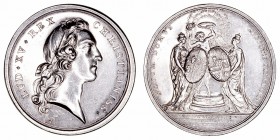 Luis XV
Medalla. AR. Conmemoración de la Boda Real de Luis XV de Francia y María Teresa de España (hija de Felipe V). 1745. Grabador F. Marteau. 16.4...