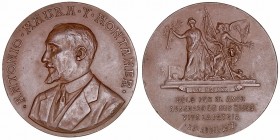 Medalla. AE. Antonio Maura y Montaner, 29 Abril 1917. Grabador B. Maura. 26.89g. 40.00mm. MBC+.