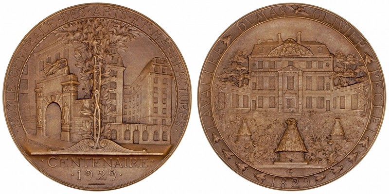 Medalla. AE. 1929. París. Centenario de la Escuela central de Artes y Manufactur...